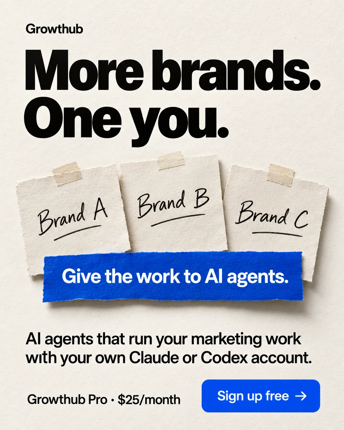 Generated creative: More brands. One you.